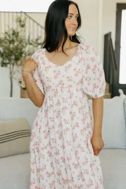 Polagram Meadow Dress-Blush Floral Pink Online