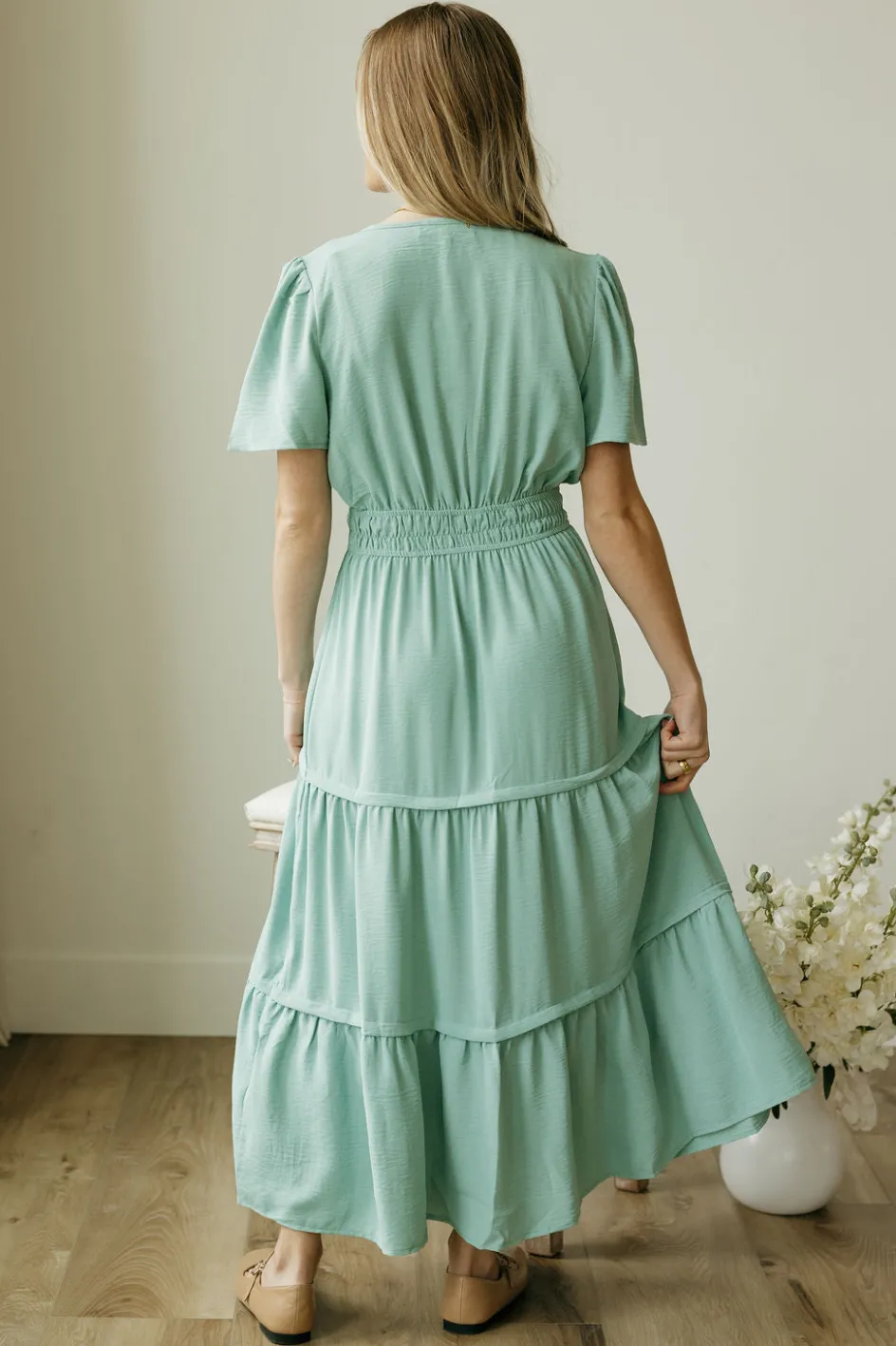 Roly poly Millie Dress-Sage Green Best