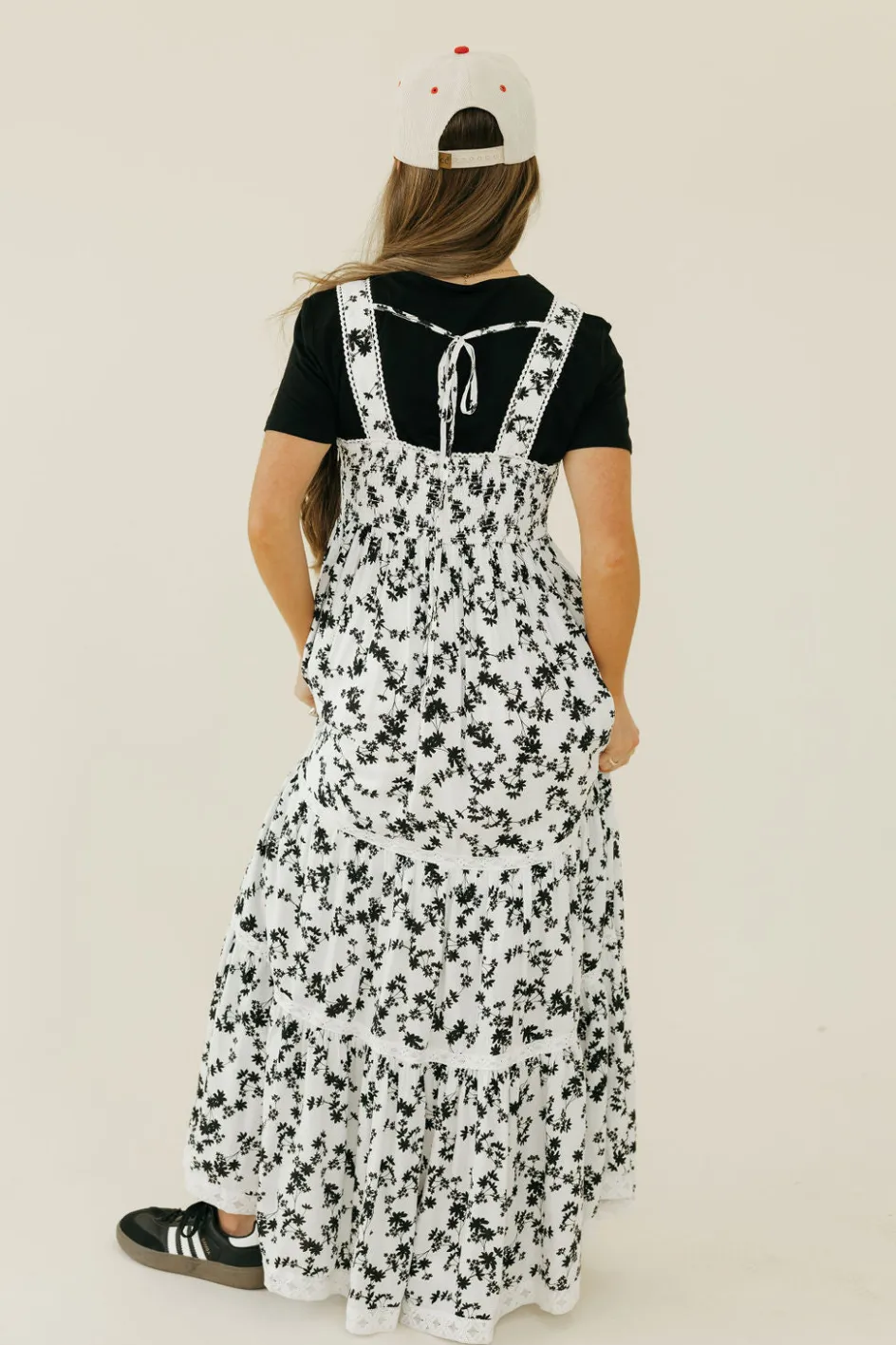In Loom Nancy Dress-/White Black Best