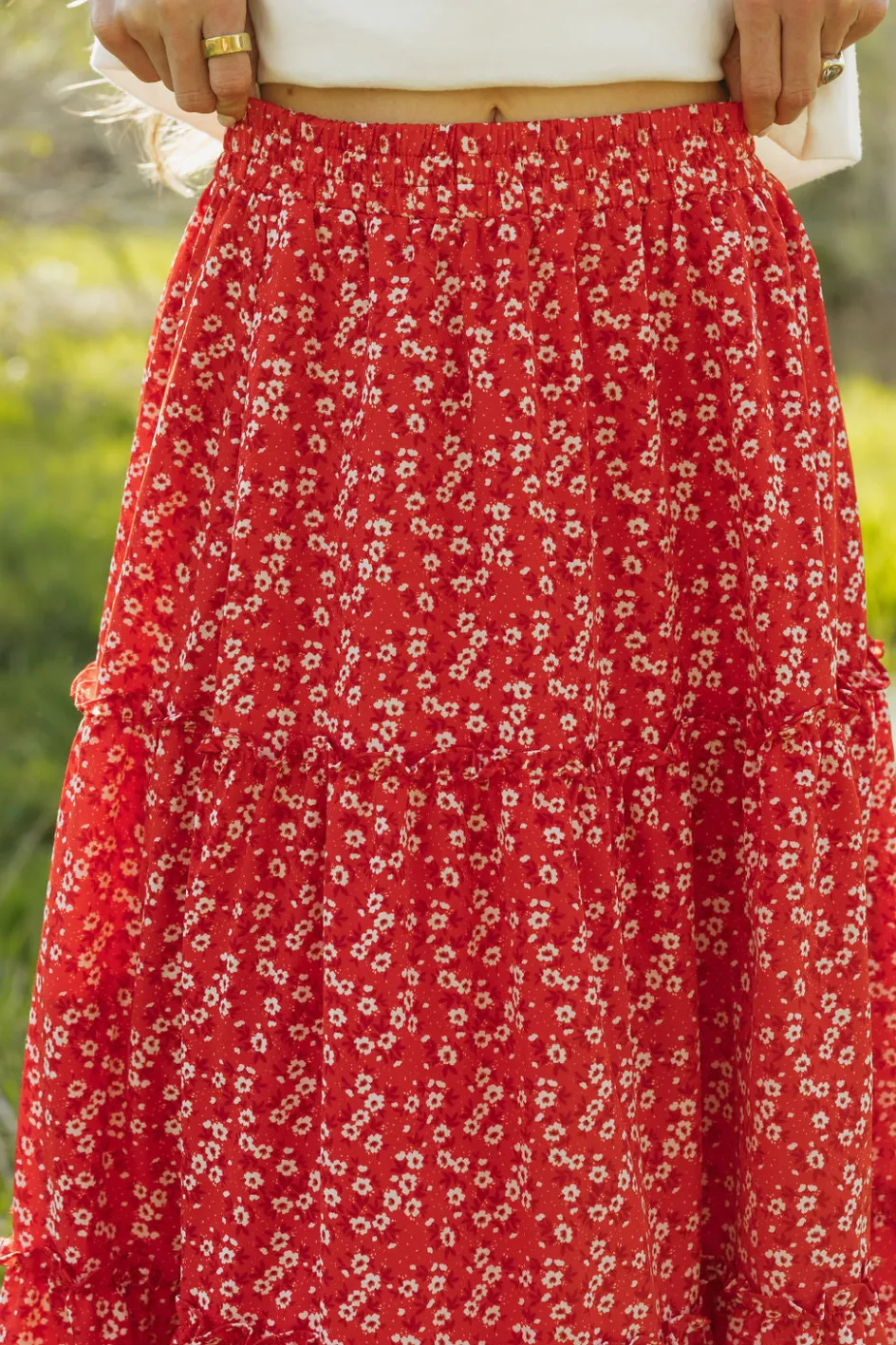 Dongguan Huoyoung Apparel Co Oaklyn Skirt- Floral Red Sale