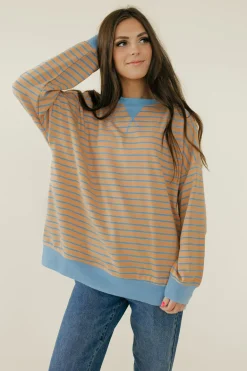 BIBI Palmer Top-Camel/Denim Blue Online