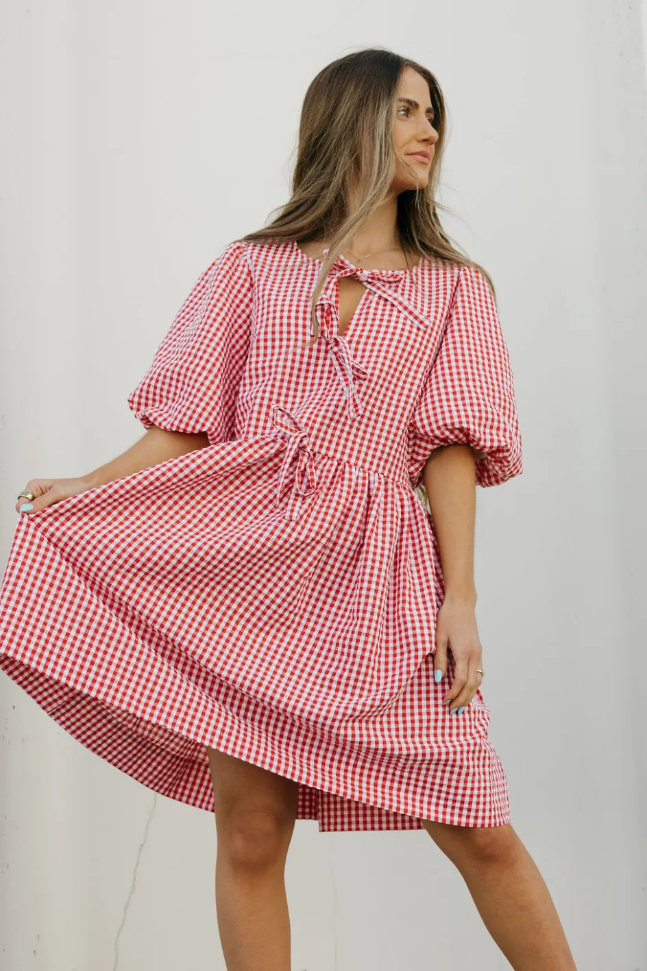 Vine & Love Paxton Dress- Red Discount