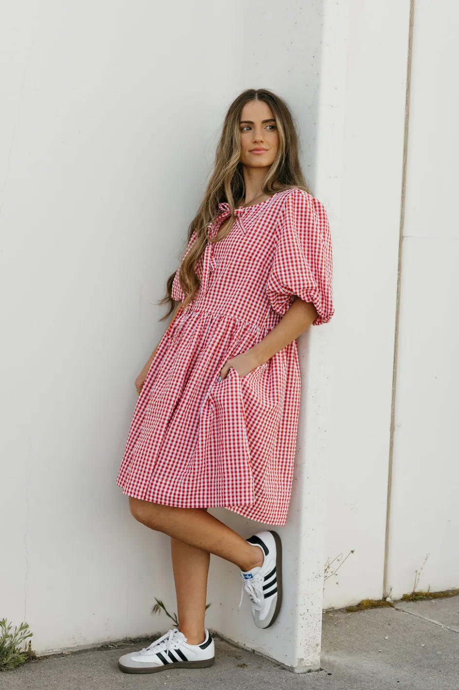 Vine & Love Paxton Dress- Red Discount