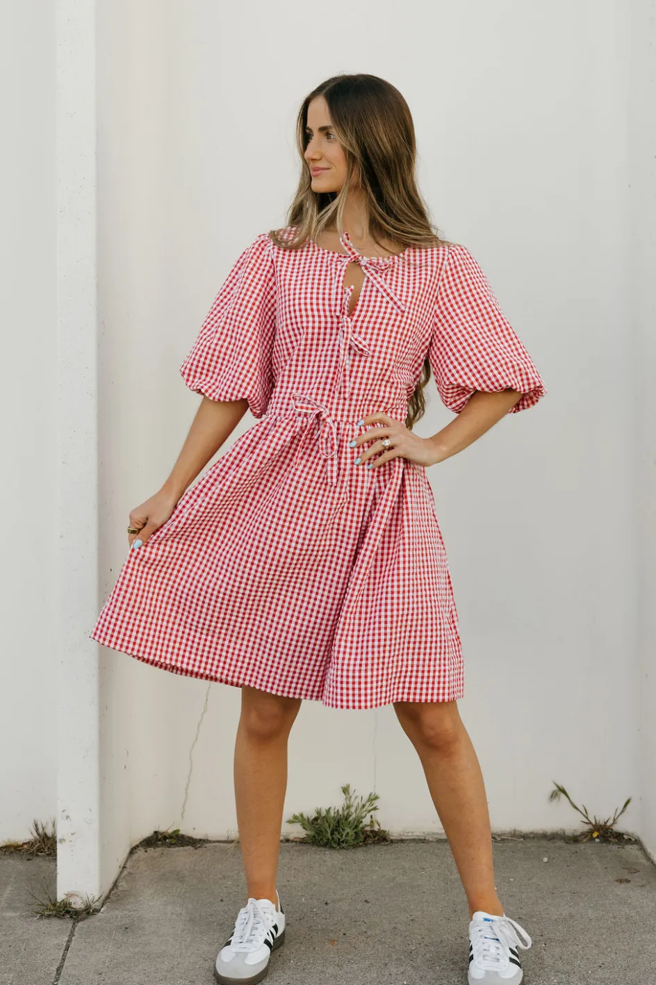 Vine & Love Paxton Dress- Red Discount