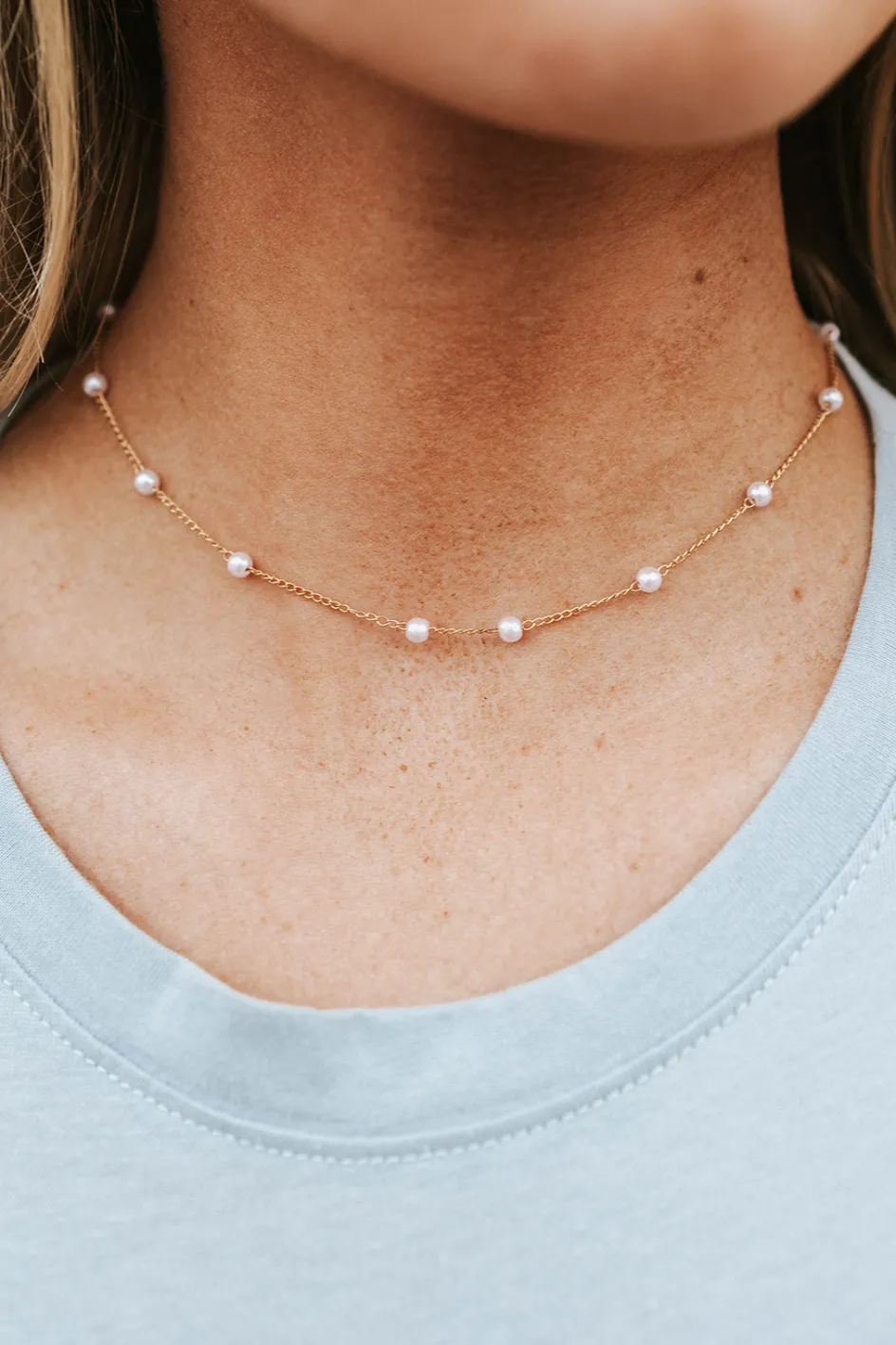 Ali Express Pearl Choker Gold/Silver Hot