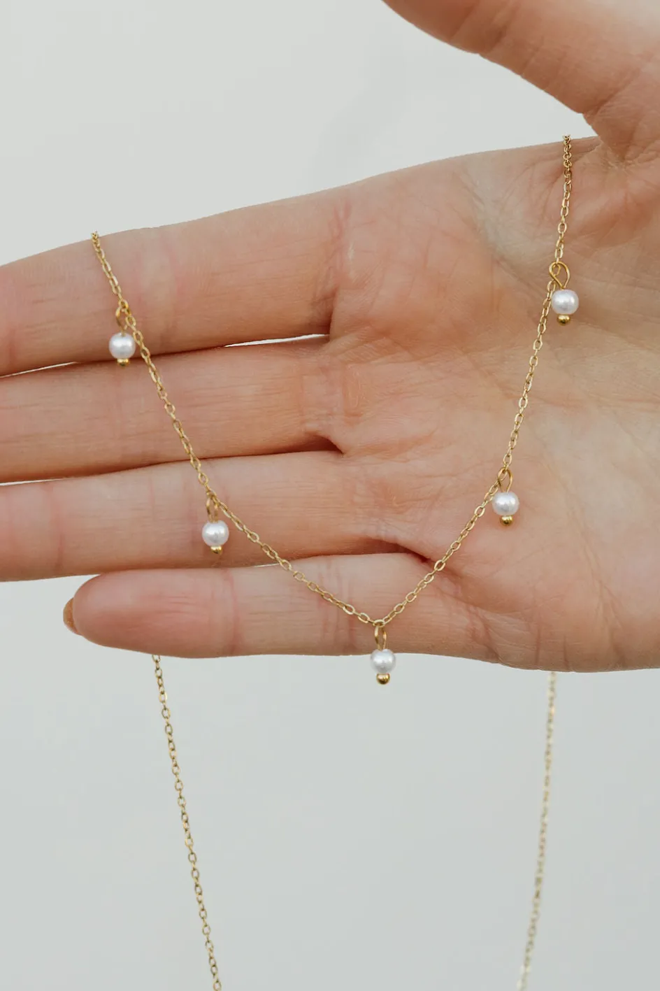 Ali Express Peggy Pearl Necklace- Gold Clearance