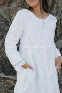 Tea N Rose Petite Annemarie Dress-White Best