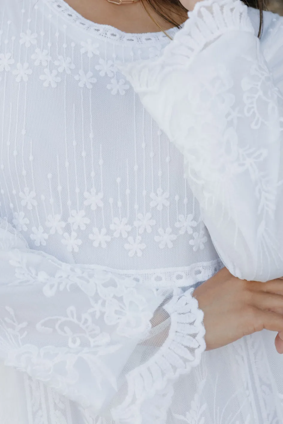 Tea N Rose Petite Annemarie Dress-White Best