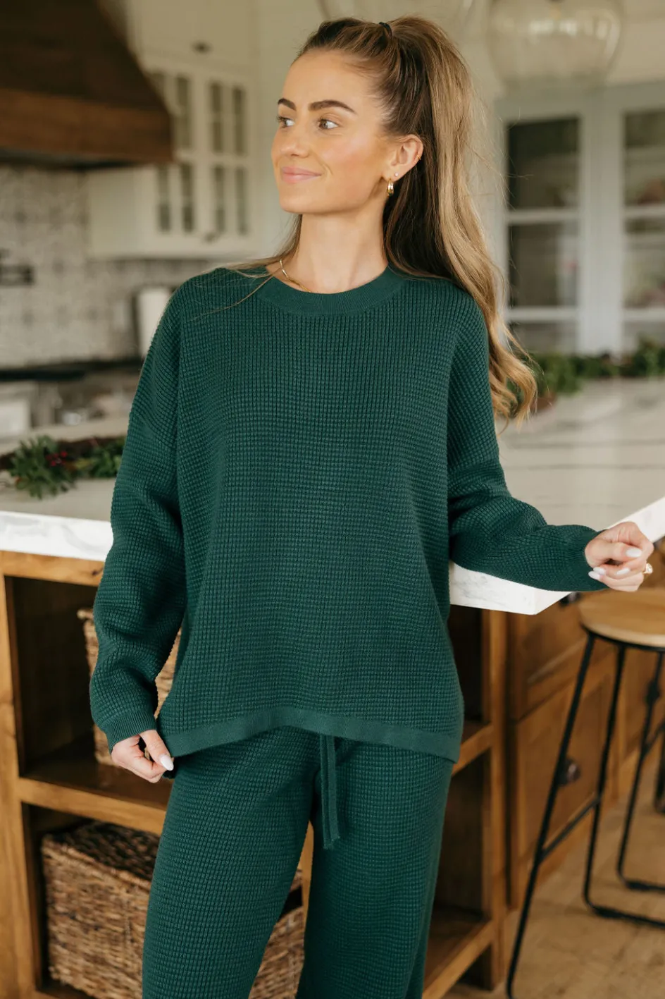Dongguan Huoyoung Apparel Co Piper Sweater-Emerald Green Discount