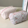 Faire Quilted Cosmetic Bag PinkFloral/BlueFloral Best