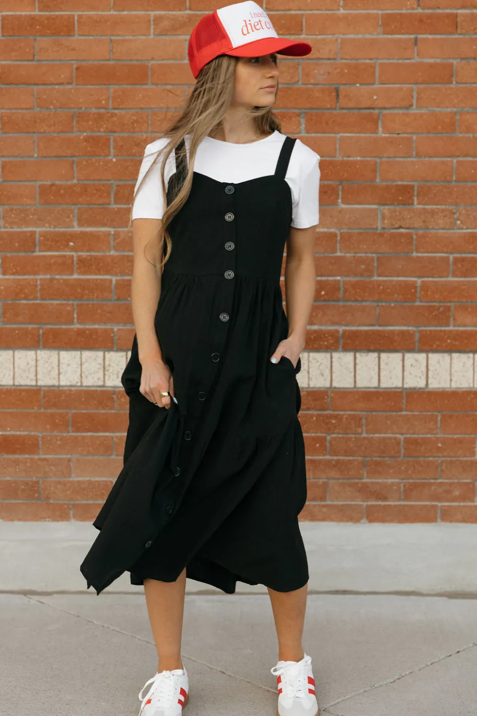 Polagram Reggie Dress- Black Hot