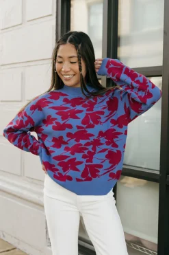&Merci Ronnie Sweater-/Scarlet Blue Discount