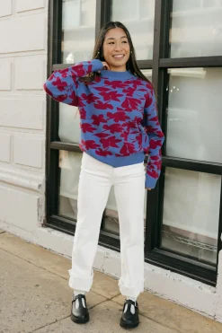 &Merci Ronnie Sweater-/Scarlet Blue Discount
