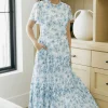 Dongguan Huoyoung Apparel Co Rose Garden Dress- Floral Blue Online