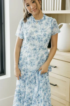 Dongguan Huoyoung Apparel Co Rose Garden Dress- Floral Blue Online