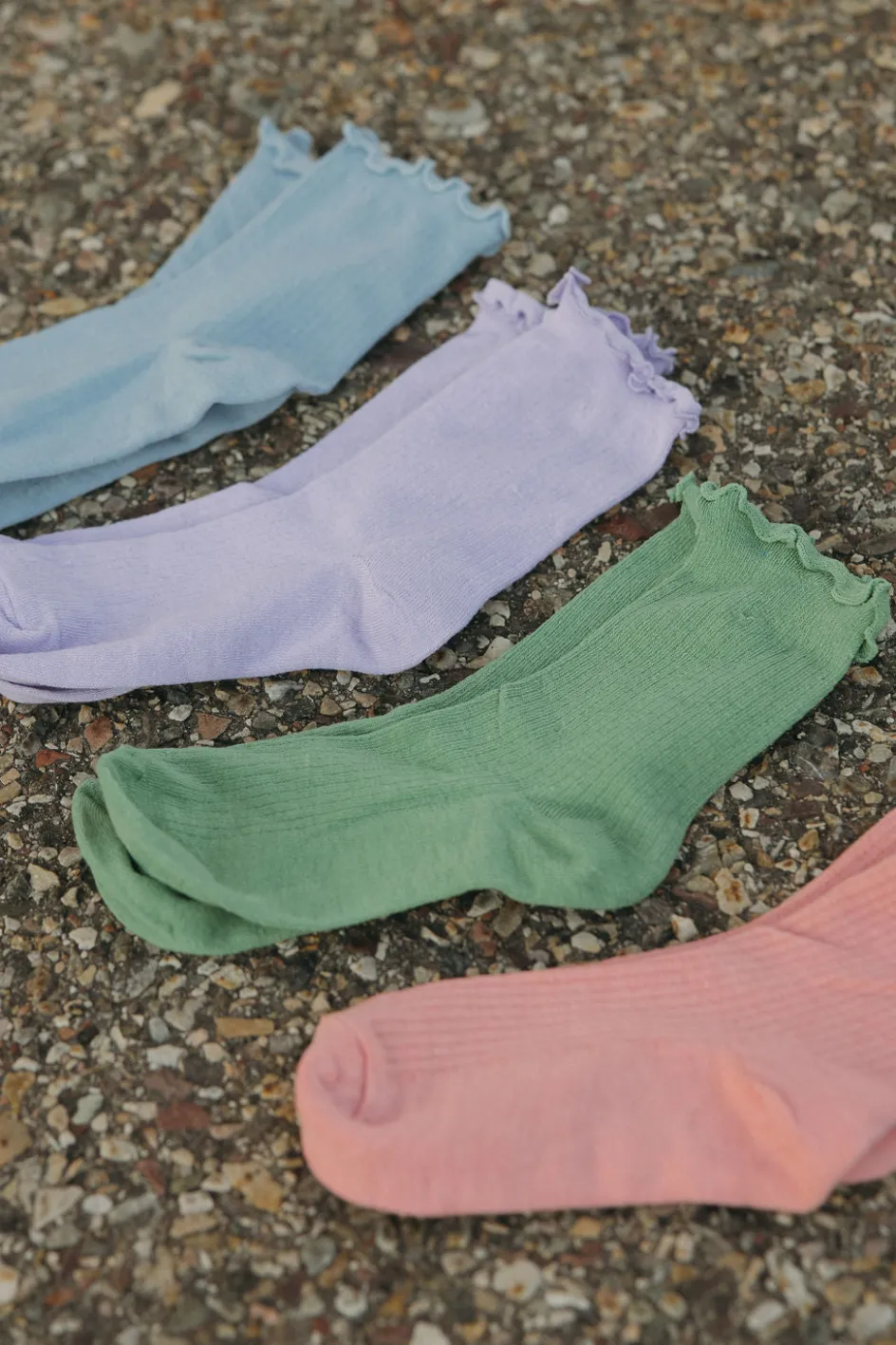Faire Ruffle Socks-Blue Outlet