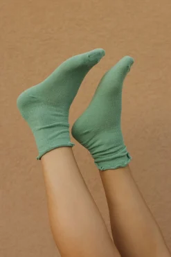 Faire Ruffle Socks-Green Clearance