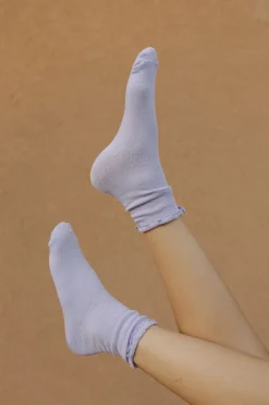 Faire Ruffle Socks-Lilac Outlet