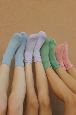 Faire Ruffle Socks-Lilac Outlet