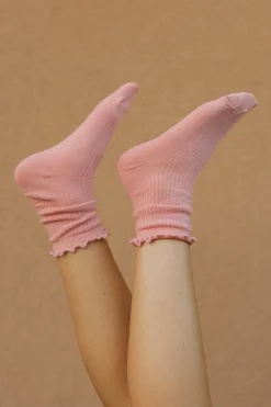 Faire Ruffle Socks-Pink New