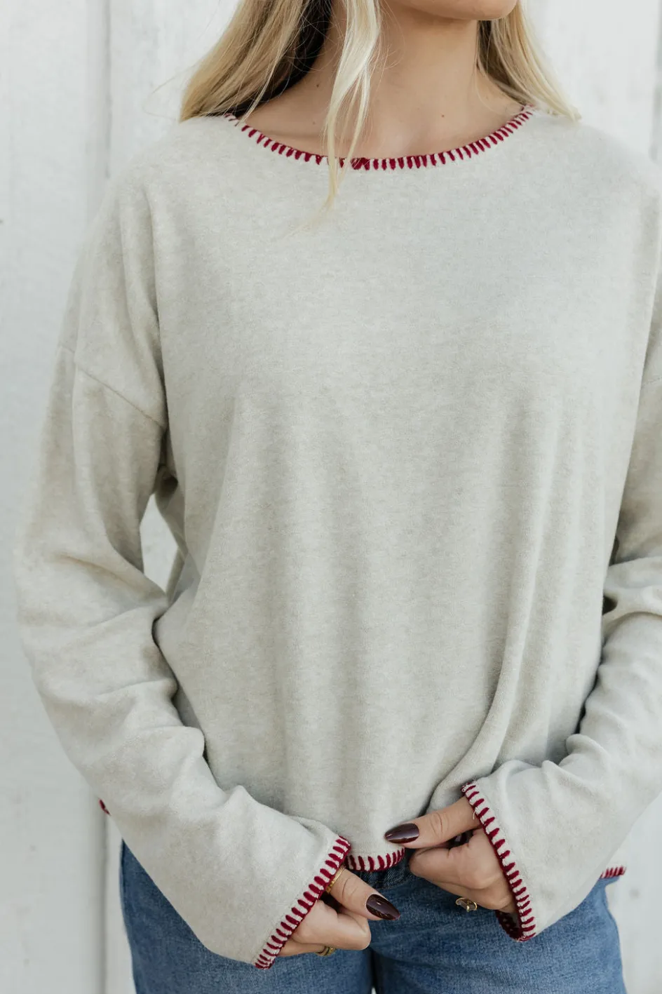 Hayden Samantha Sweater-Oatmeal Neutral Fashion