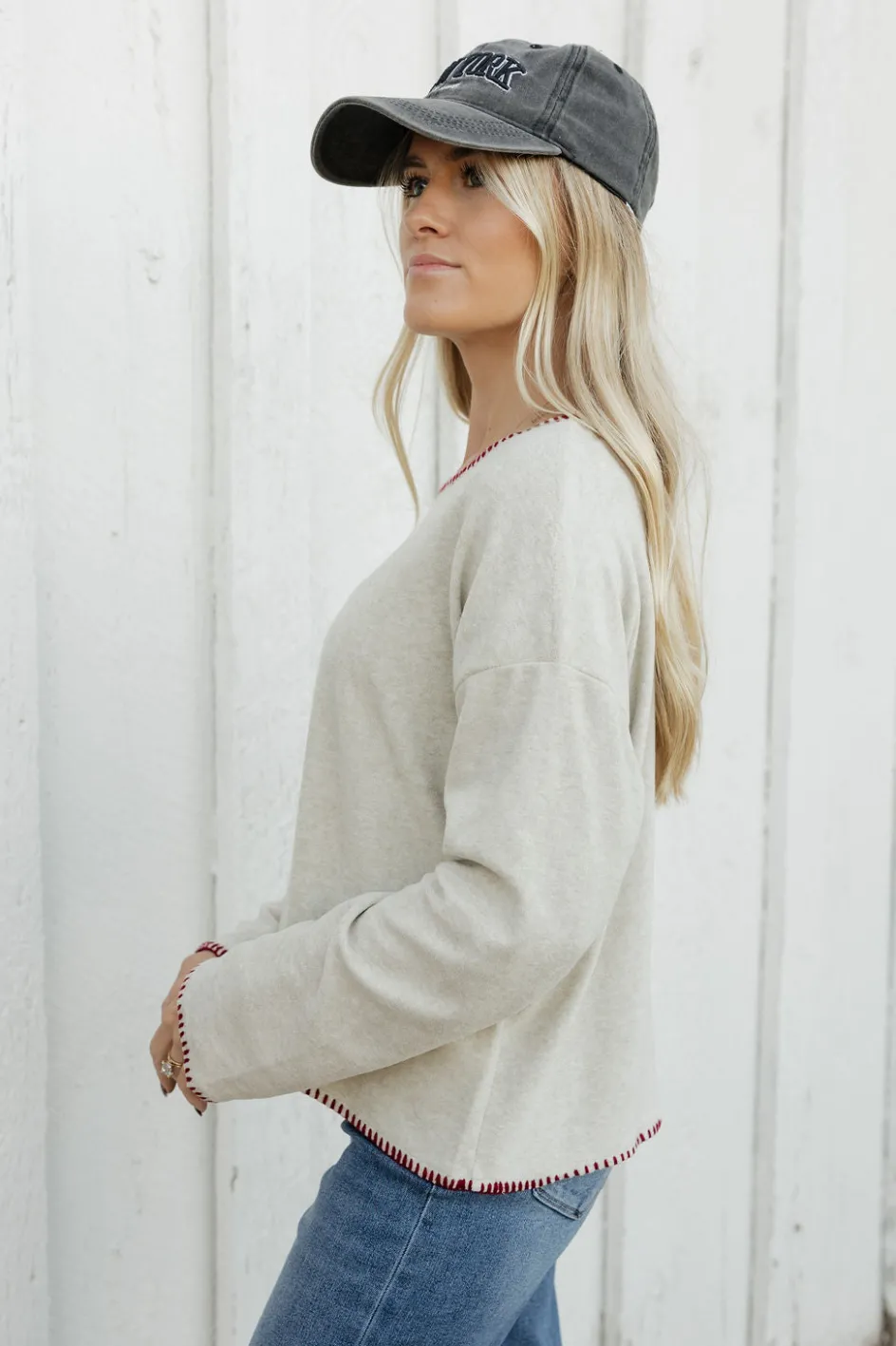 Hayden Samantha Sweater-Oatmeal Neutral Fashion