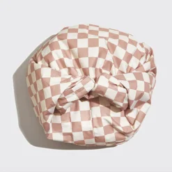 Kitsch Satin Lined Shower Cap TerracottaCheck Best