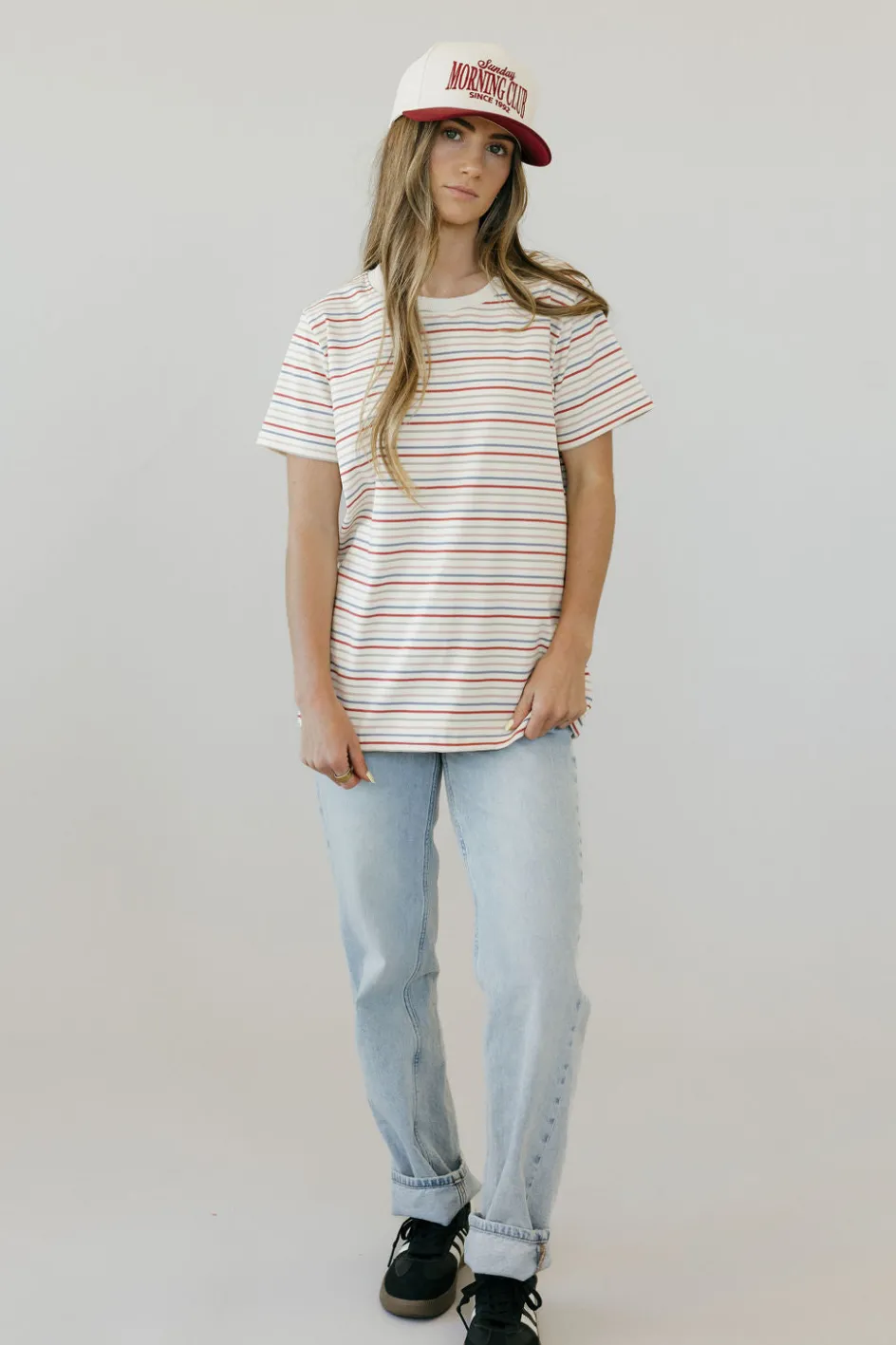 Tea N Rose Sawyer Tee-Ivory Multi Neutral Online