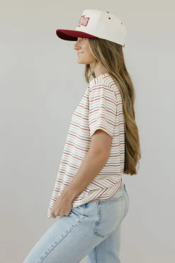 Tea N Rose Sawyer Tee-Ivory Multi Neutral Online
