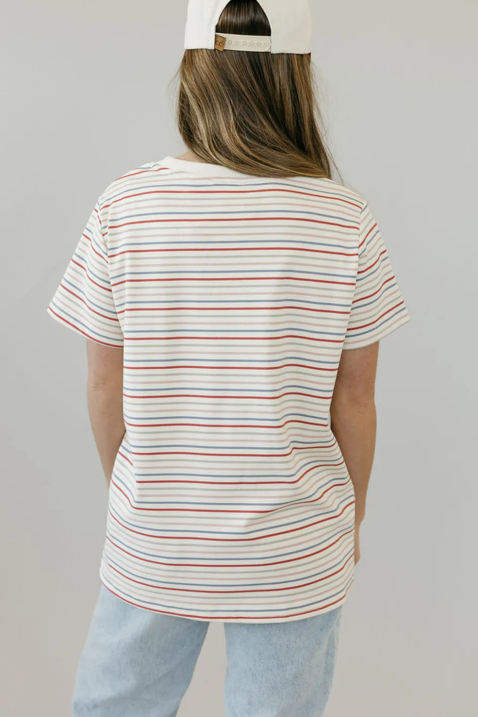 Tea N Rose Sawyer Tee-Ivory Multi Neutral Online