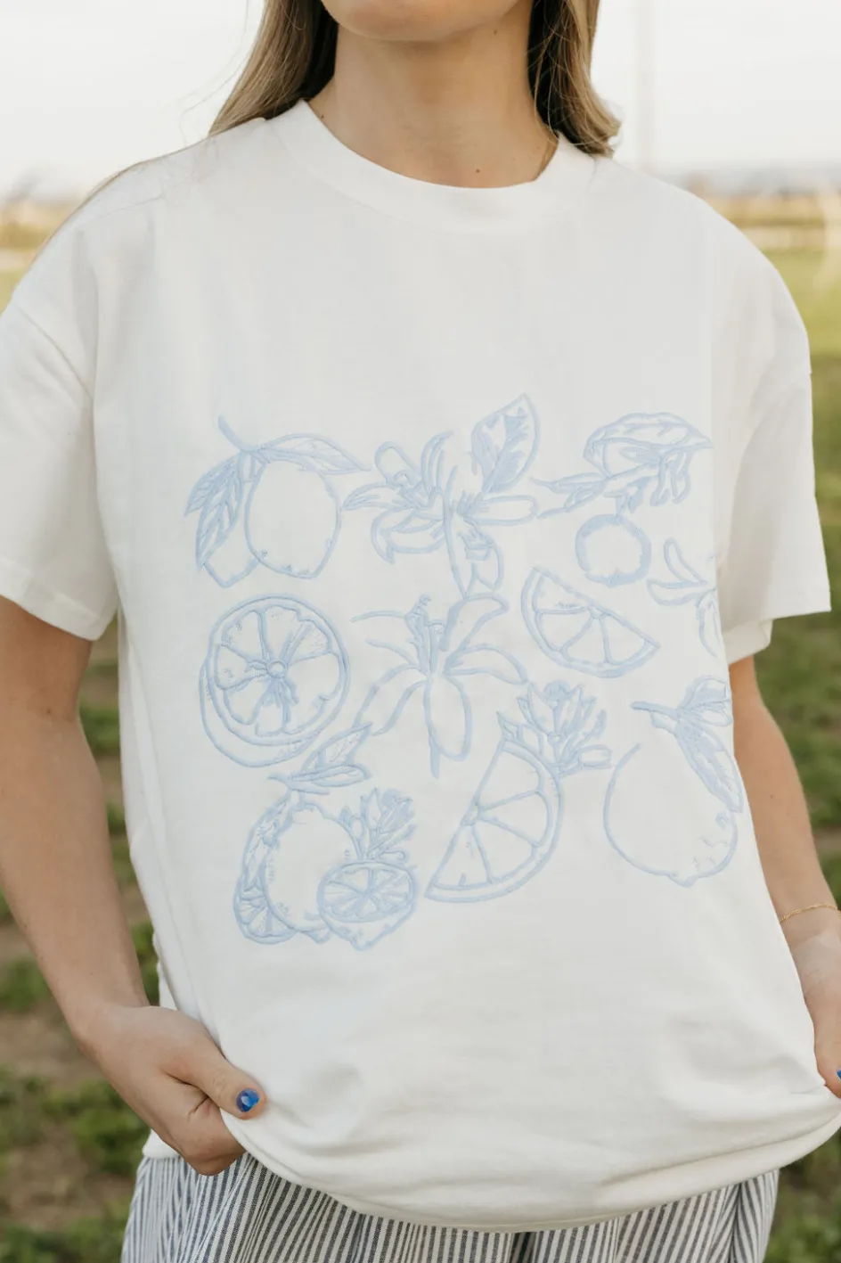Polagram Seaside Citrus Tee-Ivory White Sale