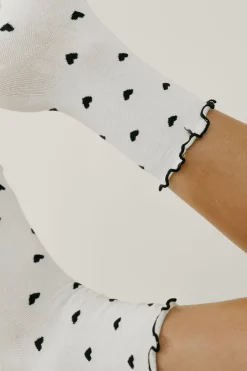 Ali Express Secret Admirer Socks- Ivory/Black Discount
