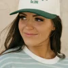 Faire Slow Morning Club Trucker Hat- Forest/Beige Fashion