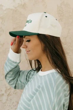 Faire Slow Morning Club Trucker Hat- Forest/Beige Fashion