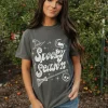 Golden Rose Spooky Season Tee-Charcoal Hot