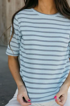 Dongguan Huoyoung Apparel Co Stanley Tee- Stripe Blue Online