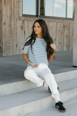 Dongguan Huoyoung Apparel Co Stanley Tee- Stripe Blue Online