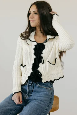 Polagram Storie Cardigan-Cream/Black Neutral Hot