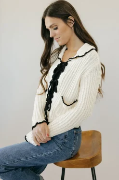 Polagram Storie Cardigan-Cream/Black Neutral Hot