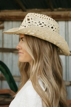 Anarchy Street Straw Cowgirl Hat LightBeige Fashion