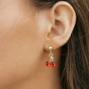 Ali Express Sweet Cherry Earrings- Gold Outlet