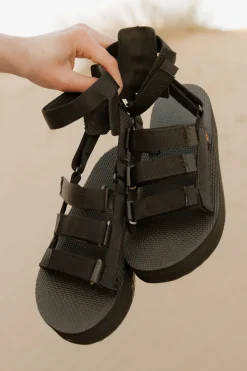 Teva Flatform Mevia Sandals-Black Discount