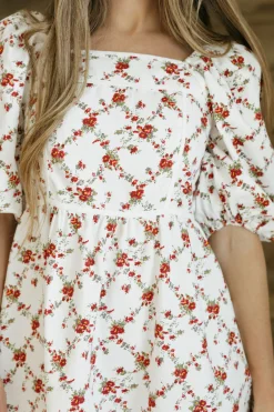 Polagram Tinsley Dress-Ivory Multi White Hot