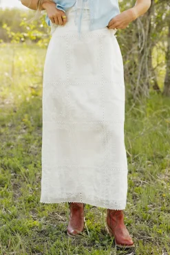Miou Muse Victoria Skirt- White Online