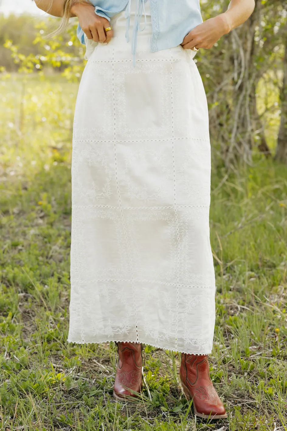 Miou Muse Victoria Skirt- White Online