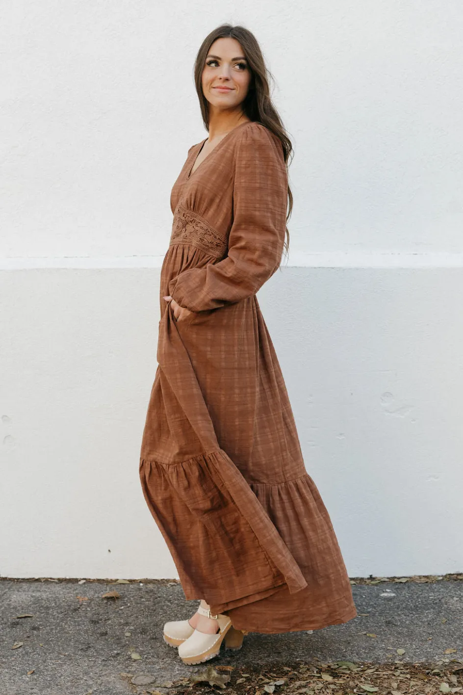 In Loom Vienna Dress-Umber Brown Sale