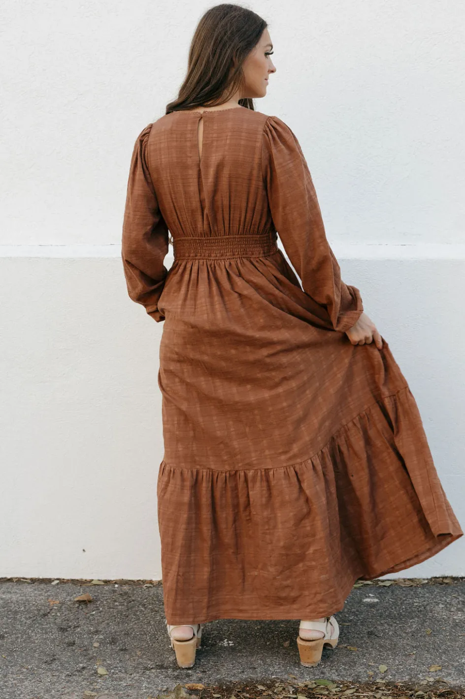 In Loom Vienna Dress-Umber Brown Sale