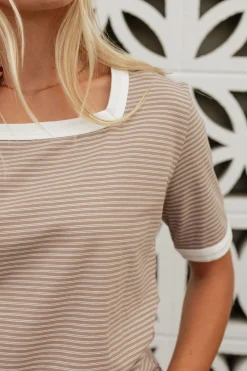 Dongguan Huoyoung Apparel Co Virginia Top-Mocha/Ivory New