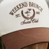 Faire Weekend Brunch Club Trucker Hat- Brown New