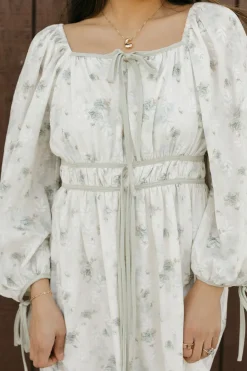 Polagram Whitley Dress-Sage Multi White Clearance